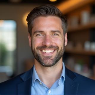 Portrait of Michael Jameson, customer