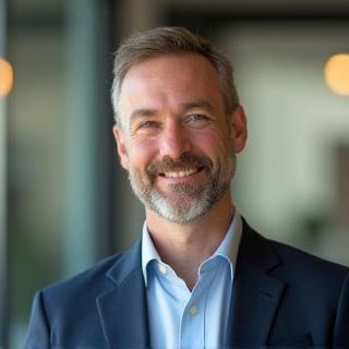 Portrait of Peter Walker, customer