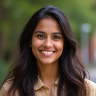 Portrait of Sunita Patel, customer